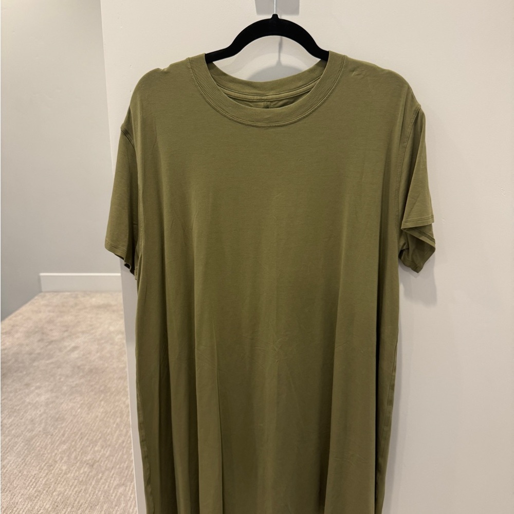 lululemon athletica Olive Green T-Shirt Dress